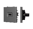 Механизм HDMI розетки SCT-NOBE-MHD1-SFPL-GR (Arlight, Серый базальт)