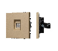 Механизм телефонной розетки SCT-NOBE-MTL1-SFPL-GD (RJ-11, 4C) (Arlight, Золотой песок)