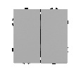Механизм выключателя двухклавишный перекрёстный SWT-NOBE-MKX2-SFPL-IS (230V, 10A) (Arlight, Никель)