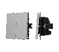 Механизм выключателя двухклавишный перекрёстный SWT-NOBE-MKX2-SFPL-IS (230V, 10A) (Arlight, Никель)