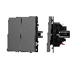 Механизм звонкового выключателя двухклавишный SWT-NOBE-MKR2-SFPL-GR (230V, 10A) (Arlight, Серый базальт)