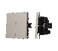 Механизм выключателя двухклавишный перекрёстный SWT-NOBE-MKX2-SFPL-CA (230V, 10A) (Arlight, Кашемир)