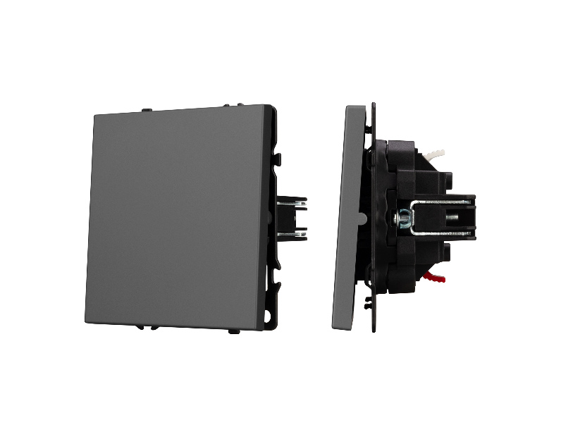 Механизм звонкового выключателя SWT-NOBE-MKR1-SFPL-GR (230V, 10A) (Arlight, Серый базальт)