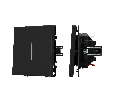 Механизм звонкового выключателя LED SWT-NOBE-MKR1-SFPL-L-BK (230V, 10A) (Arlight, Черный оникс)