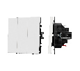 Механизм выключателя трехклавишный непроходной SWT-NOBE-MK03-SFPL-WH (230V, 10A) (Arlight, Белый кварц)