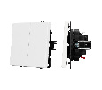 Механизм звонкового выключателя двухклавишный SWT-NOBE-MKR2-SFPL-WH (230V, 10A) (Arlight, Белый кварц)