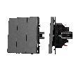 Механизм выключателя трехклавишный непроходной SWT-NOBE-MK03-SFPL-GR (230V, 10A) (Arlight, Серый базальт)