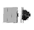 Механизм выключателя трехклавишный непроходной SWT-NOBE-MK03-SFPL-IS (230V, 10A) (Arlight, Никель)