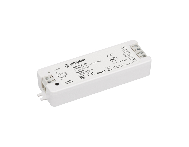 INTELLIGENT ARLIGHT Контроллер SMART-SPI-301-72-RGBW-SUF (5-48V, 8A, 2.4G) (IARL, IP20 Пластик, 5 лет)