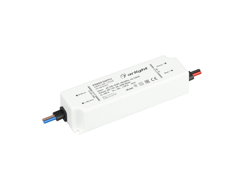 Блок питания ARPV-SP-12060 (12V, 5A, 60W) (Arlight, IP67 Пластик, 5 лет)