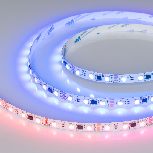 Лента DMX-B60-10mm 12V RGB-PX3 (14 W/m, IP20, 5m) (Arlight, -) 039174(1)