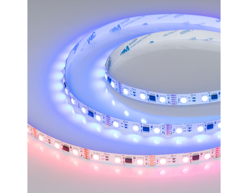 Лента DMX-B60-10mm 12V RGB-PX3 (14 W/m, IP20, 5m) (Arlight, -)
