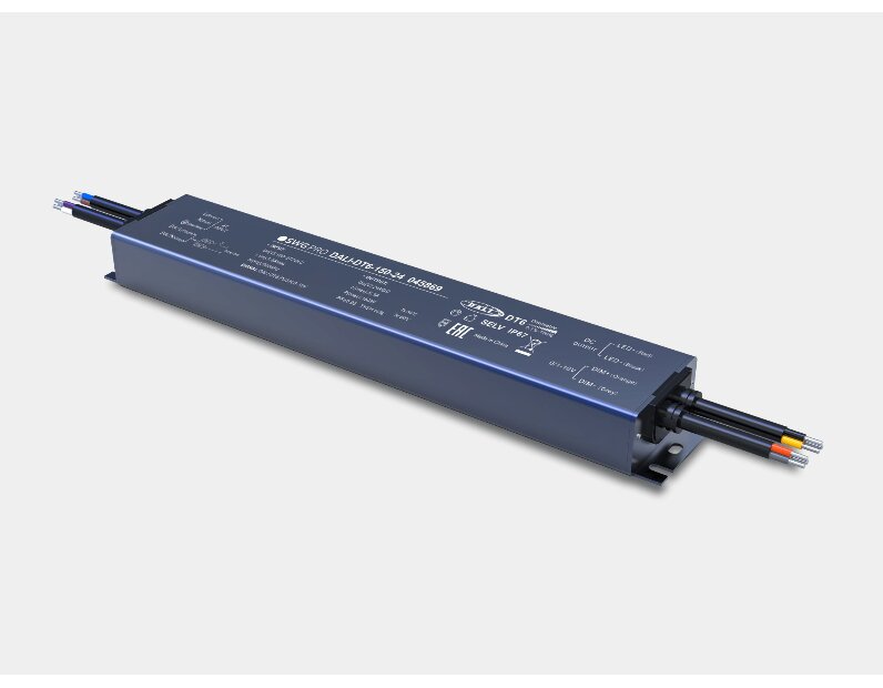 Блок питания в метал. корпусе IP67, DT6 DALI, PUSH, 0-10V, 300Вт, 48В, DALI-DT6-300-48