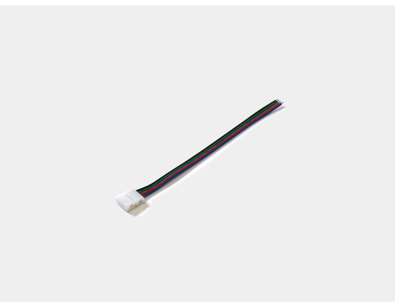 Коннектор для ленты RGB с проводом одинарный, 4pin-10mm30mm-1