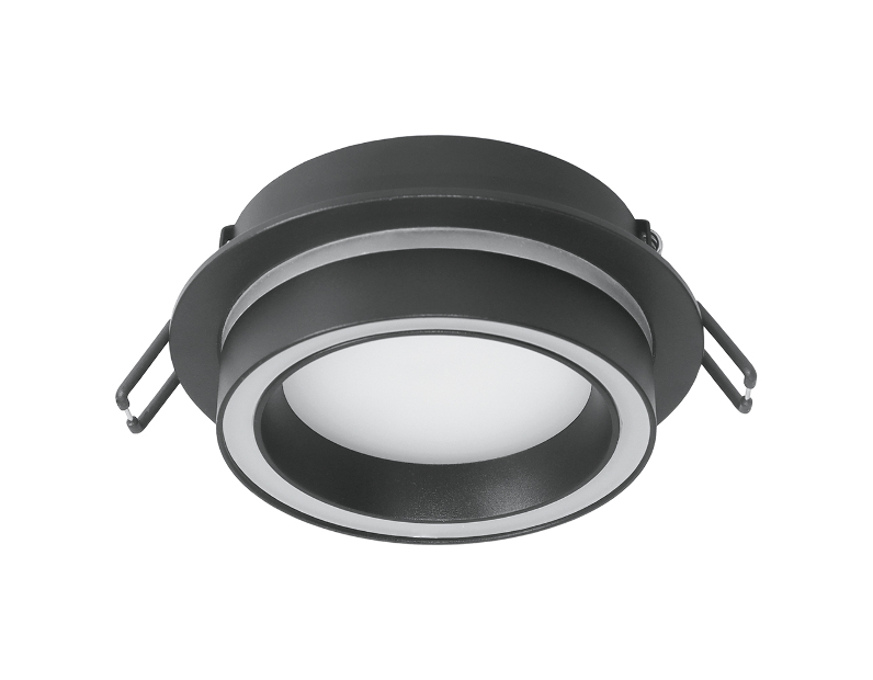 Светильник потолочный встраиваемый, 15W 230V GX53, черный, круг, без лампы, DL514, Feron